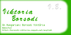 viktoria borsodi business card